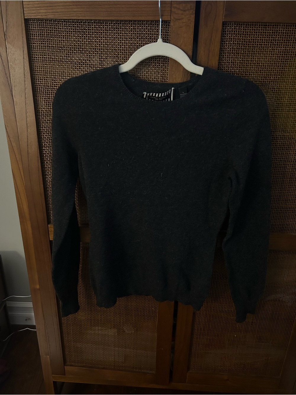 henri bendel Black Crewneck Sweater